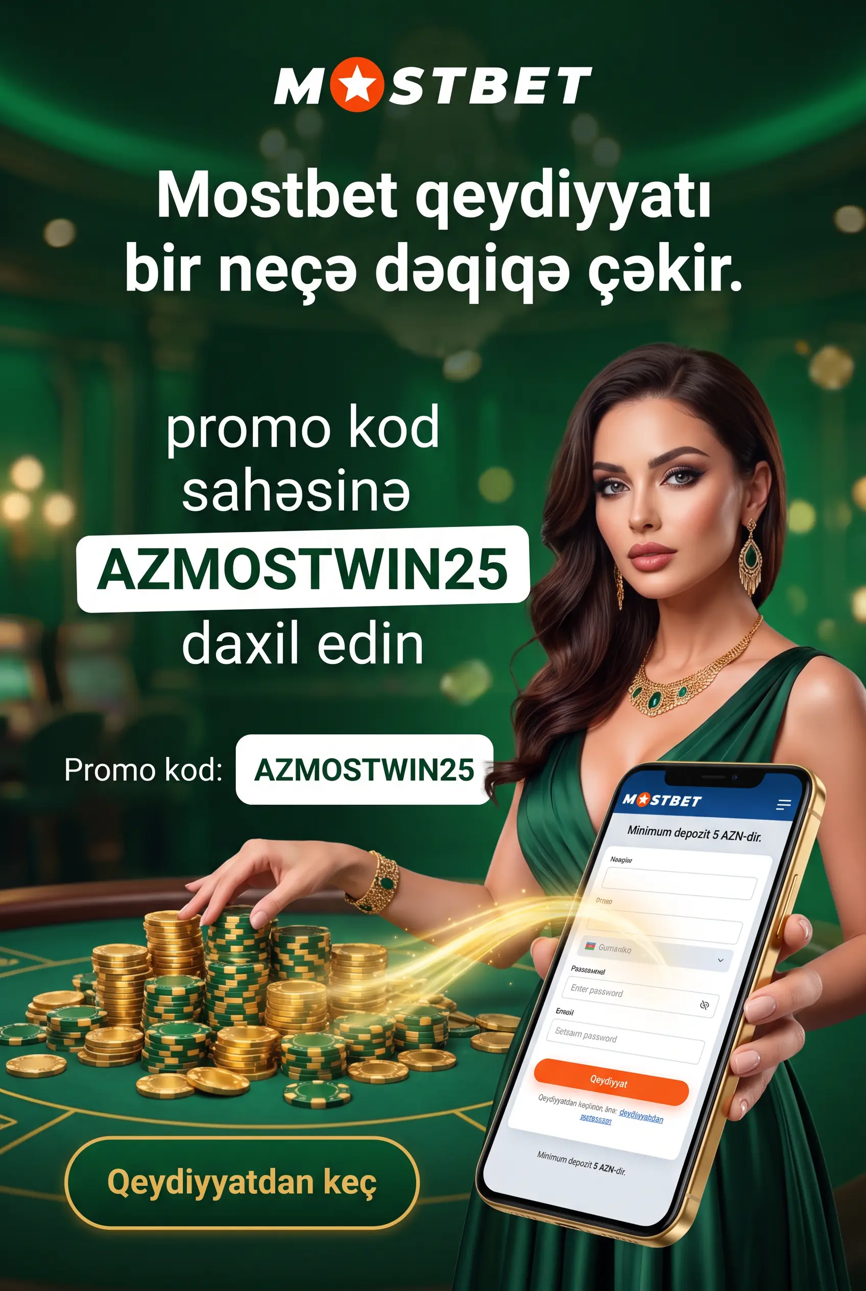 Mostbet qeydiyyat və promo kod daxil edilməsi