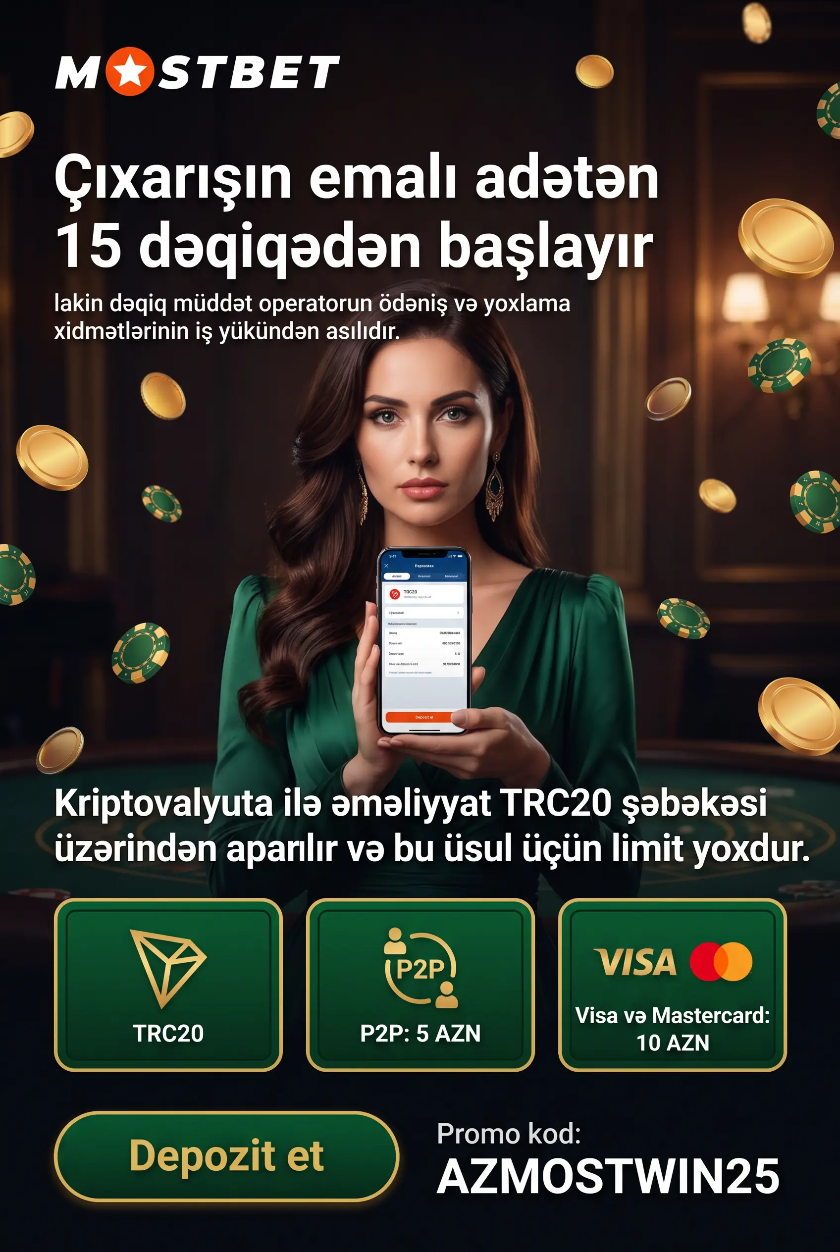 Mostbet depozit çıxarış üsulları və limitlər